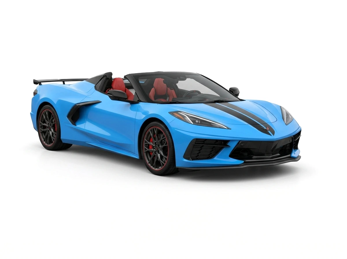 Blue Chevrolet Corvette C8 2025